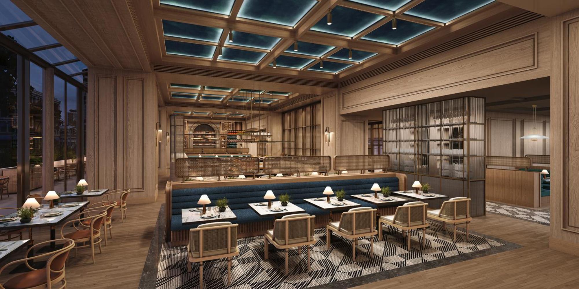 Jw Marriott Auckland Hotell Exteriör bild The interior of the restaurant
