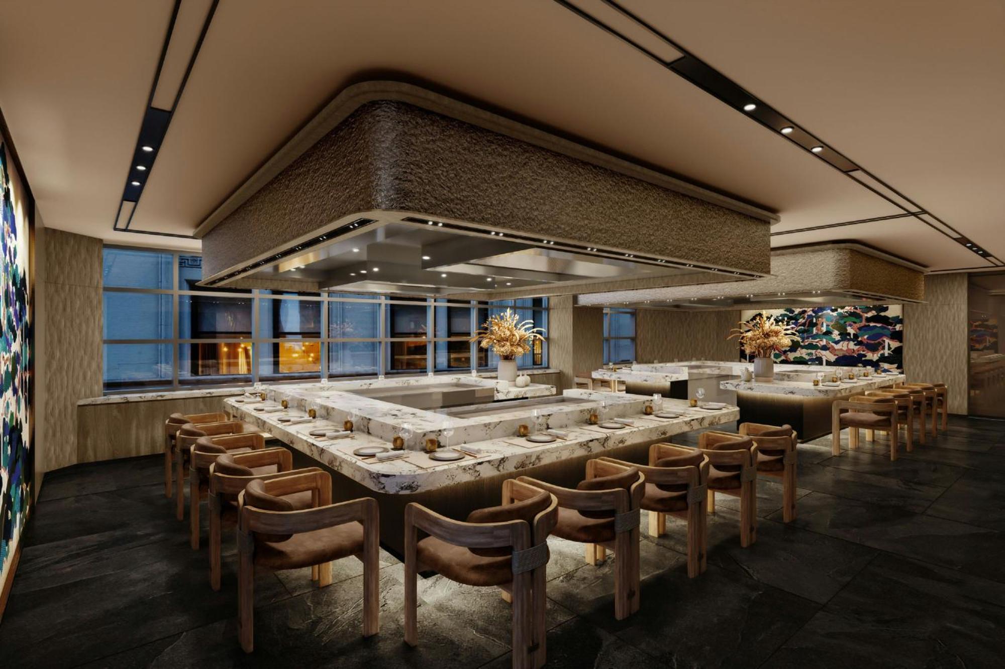 Jw Marriott Auckland Hotell Exteriör bild Rendering of the restaurant