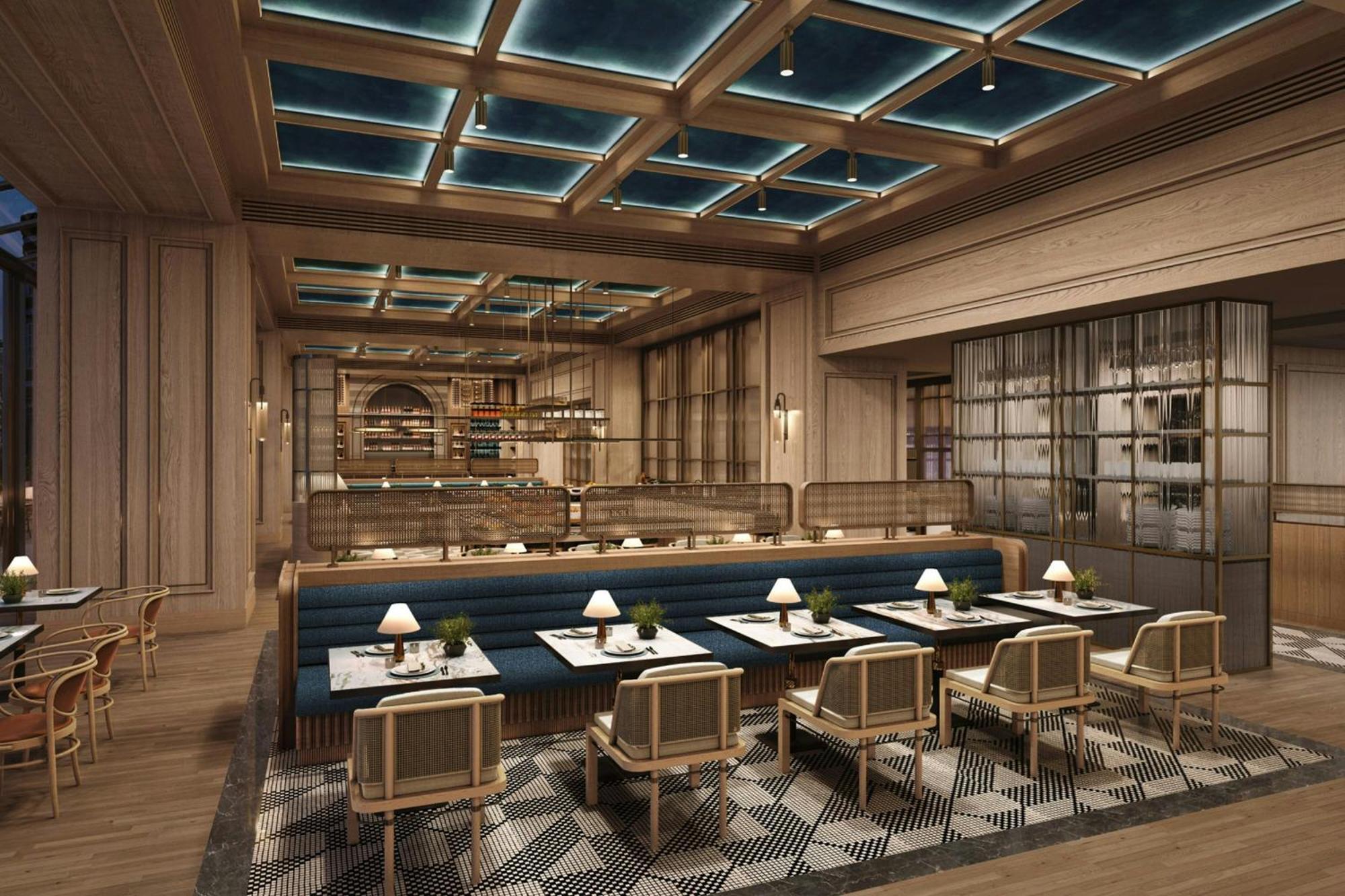 Jw Marriott Auckland Hotell Exteriör bild The interior of the restaurant
